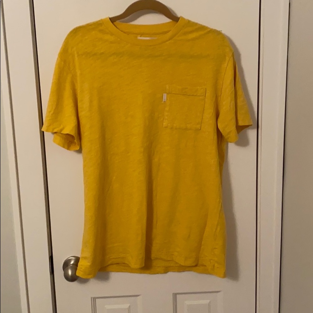 Large short sleeve yellow Aime Leon Dore shirt